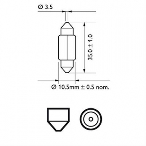 BEC SOFIT 12V 5W 38MM PHILIPS [1]