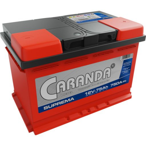 Acumulatori Auto - Caranda Suprema 75Ah 750A