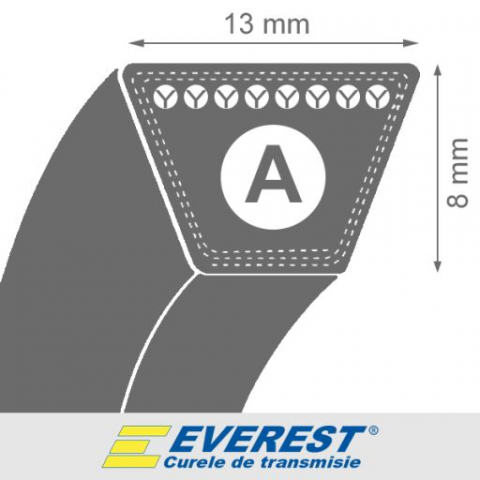 Curele trapezoidale - CUREA 867(817LI)X13X8 EVEREST