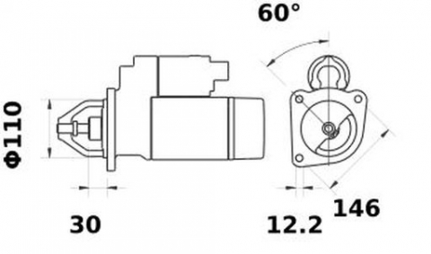 Electromotor original tractor UTB U445 [1]