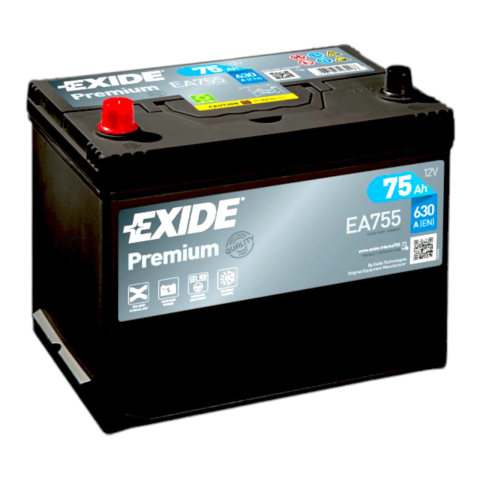 Acumulatori Auto - EXIDE Premium EA755 75Ah 630A