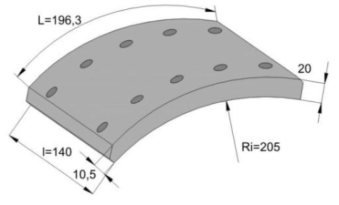 Piese Raba - FERODOU SABOT FATA RABA FERMIT