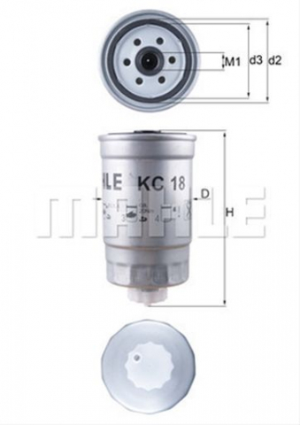 Filtru combustibil KC18 MAHLE [1]