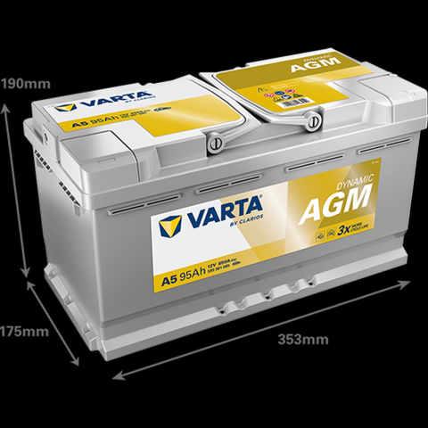 Acumulatori Auto - VARTA Dynamic AGM A5 95Ah 850A Start-Stop