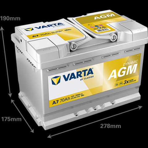 Electrice - VARTA Dynamic AGM A7 70Ah 760A Start-Stop