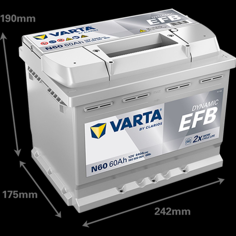 Acumulatori Auto - VARTA Dynamic EFB N60 60Ah 640A Start-Stop