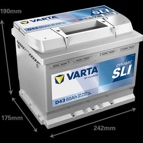 Acumulatori Auto - VARTA Dynamic SLI D43 60Ah 540A