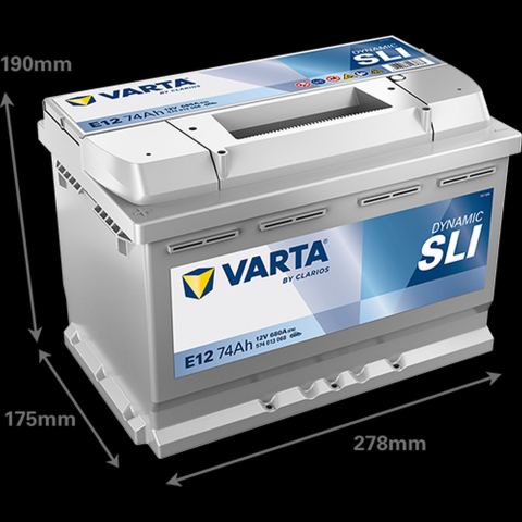 Acumulatori Auto - VARTA Dynamic SLI E12 74Ah 680A