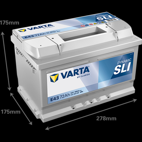 Acumulatori Auto - VARTA Dynamic SLI E43 72Ah 680A