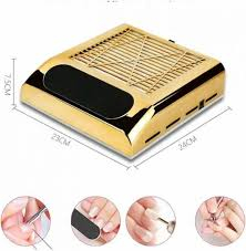 Aspirator manichiura vacum 80w cu filtru si suport de mana - Auriu [2]