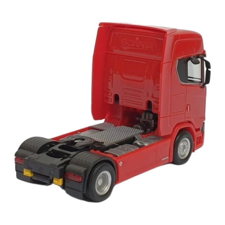 Camion metalic, tip Scania T770S, scara 1:32, cabina rebatabila, lumini si sunete, rosu, 13 cm [2]