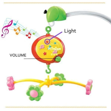Carusel muzical de patut pentru bebelusi cu rotatie, muzica si lumini SL163 [3]