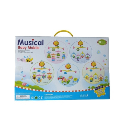 Carusel muzical de patut pentru bebelusi cu rotatie, muzica si lumini SL163 [5]