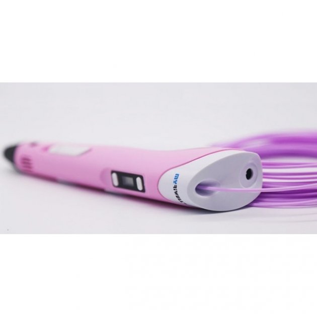Creion 3D Pen pentru Desenat Obiecte 3D, filament 1.75 mm ,temperatura 230C, roz, [2]