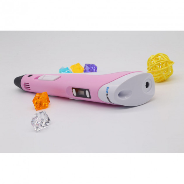 Creion 3D Pen pentru Desenat Obiecte 3D, filament 1.75 mm ,temperatura 230C, roz, [3]