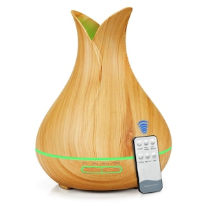 Difuzor aromaterapie cu ultrasunete, cu telecomanda, stejar deschis [3]