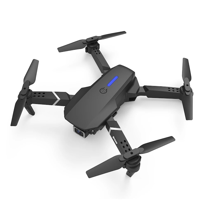 Drona portabila, cu picioare pliabile, cu camera 4k, Video si poze, Telecomanda cu suport telefon, aplicatie pentru telefon, Baterie 3.7V 1800mAh, Distanta 80-100m, Negru [4]