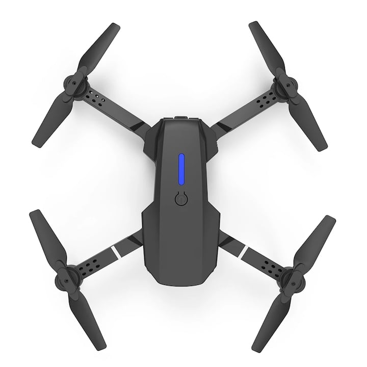 Drona portabila, cu picioare pliabile, cu camera 4k, Video si poze, Telecomanda cu suport telefon, aplicatie pentru telefon, Baterie 3.7V 1800mAh, Distanta 80-100m, Negru [3]