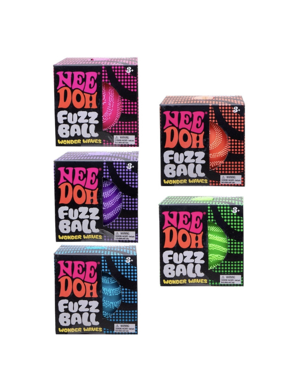 Jucarie antistres Fuzz Ball NeeDoh, 6,3 cm Roz [7]