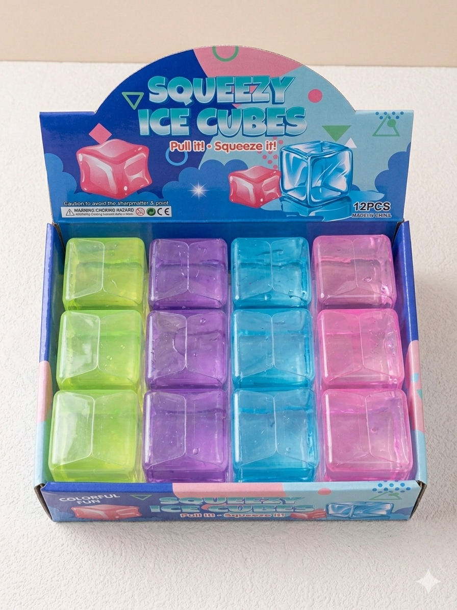 Jucărie Antistres Squishy, Squeezy Ice Cubes [4]