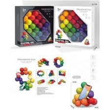 Jucarie educativa antistres cu bile curcubeu Art Ball Puzzle - xStoc [4]
