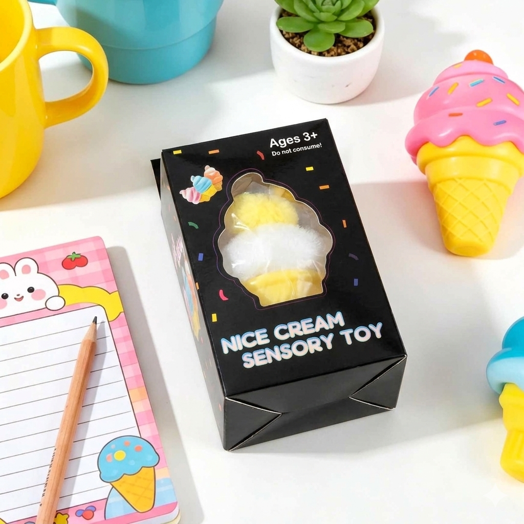 Jucărie Senzorială Anti-Stres, Squeeze, Ice Cream Squishy,  mystery box [2]