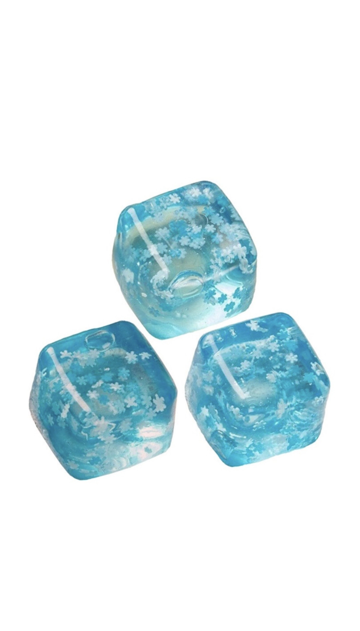 Jucarie Squeezy Ice Cube, Anti-Stres Revnire lenta, Fulgi de Zapada [4]