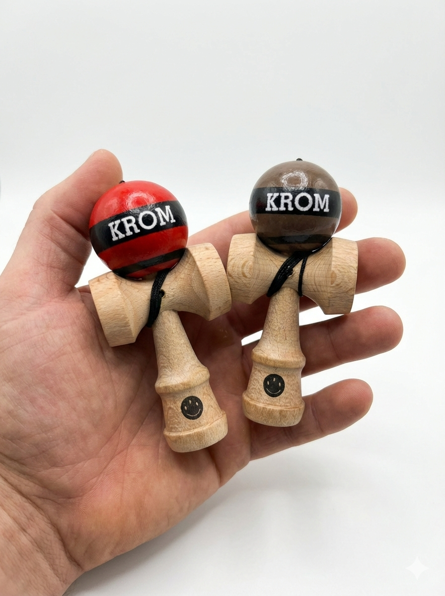 KENDAMA KROM Mini, marime mica pentru buzunar, Albastru 8cm [2]