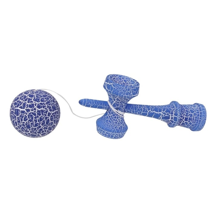 Kendama profesionala Albastru, Lemn, 18 cm [3]