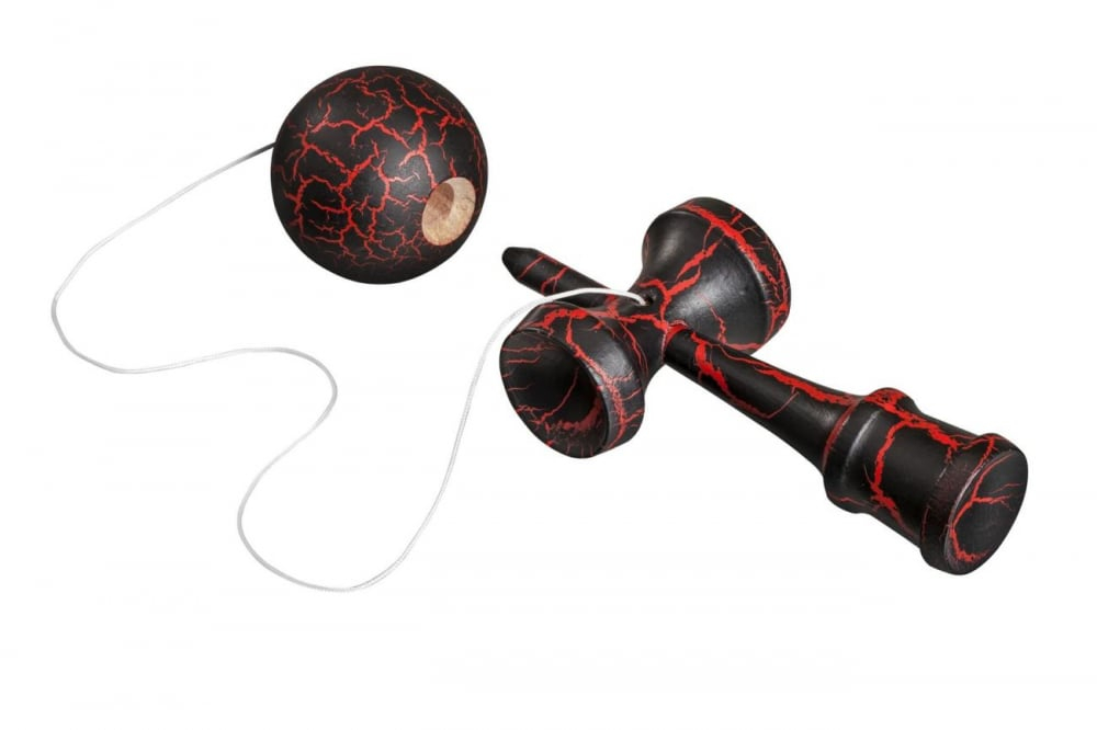 Kendama profesională din lemn, jucărie japoneză, design crăpat CRACK, culoare Roșu/Negru Nu există recenzii încă. [2]