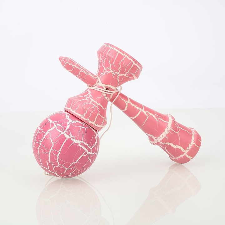 Kendama profesionala roz, Lemn, 18 cm [2]