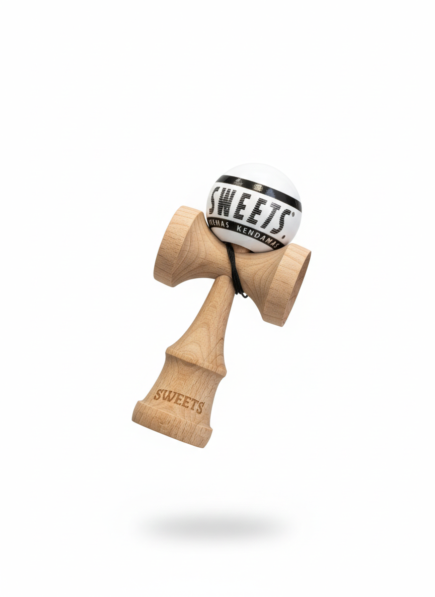Kendama Starter Sweets, formă nouă Amped, rulment si ata de rezerva ALB [5]