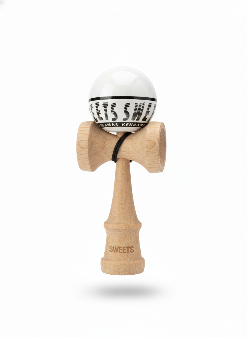 Kendama Starter Sweets, formă nouă Amped, rulment si ata de rezerva ALB [4]