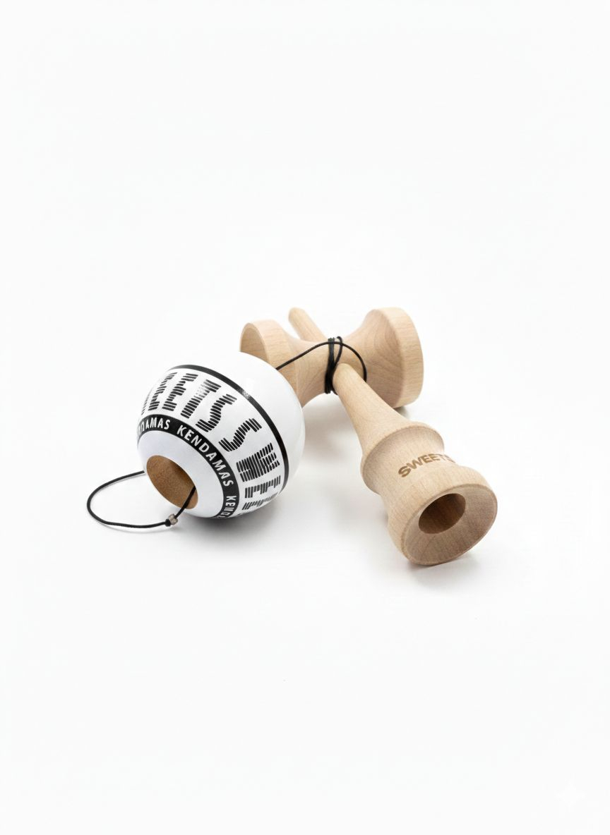 Kendama Starter Sweets, formă nouă Amped, rulment si ata de rezerva ALB [3]