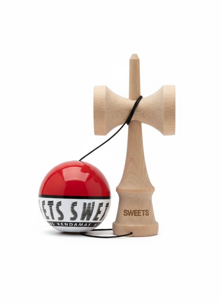 Kendama Starter Sweets, formă nouă Amped, rulment si ata de rezerva ROSU [3]