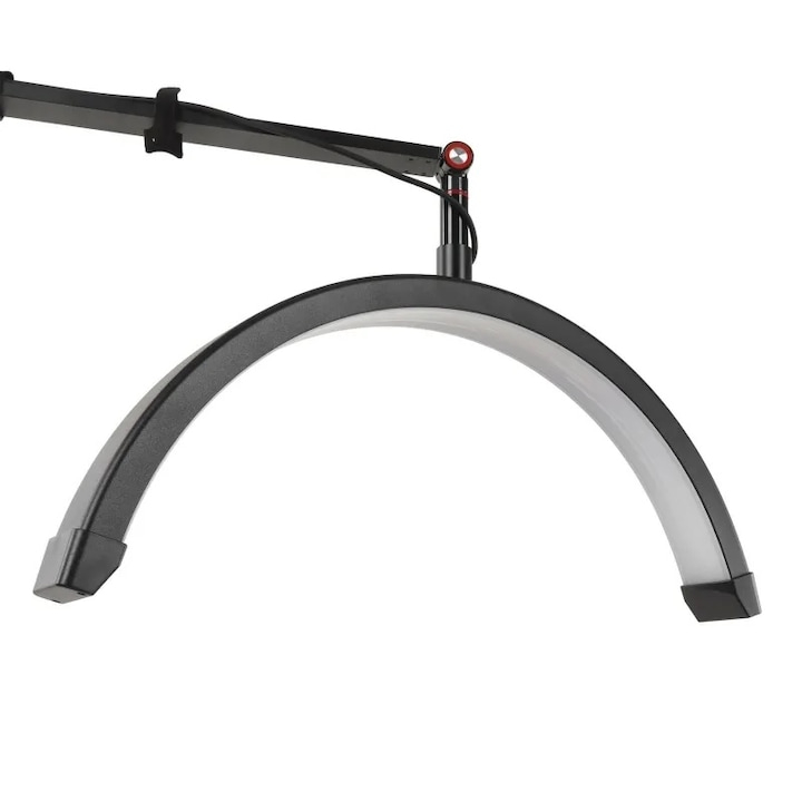 Lampa Led Semiluna cu Picior Fix, Reglarea Intesitatii si Suport pentru Telefon, 23 Inch - xStoc [2]