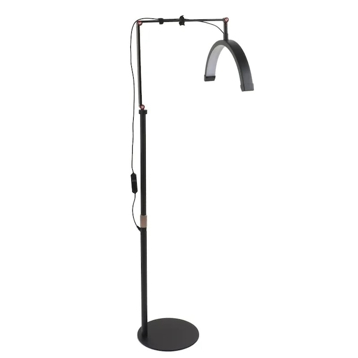 Lampa Led Semiluna cu Picior Fix, Reglarea Intesitatii si Suport pentru Telefon, 23 Inch - xStoc [5]