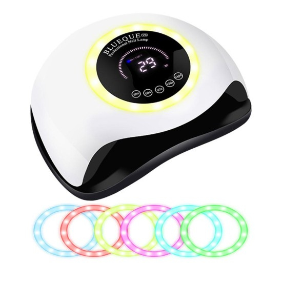 Lampa UV LED Profesionala Blueque V6, 168W, 42LED-UV, Display Digital, Touch Control [2]