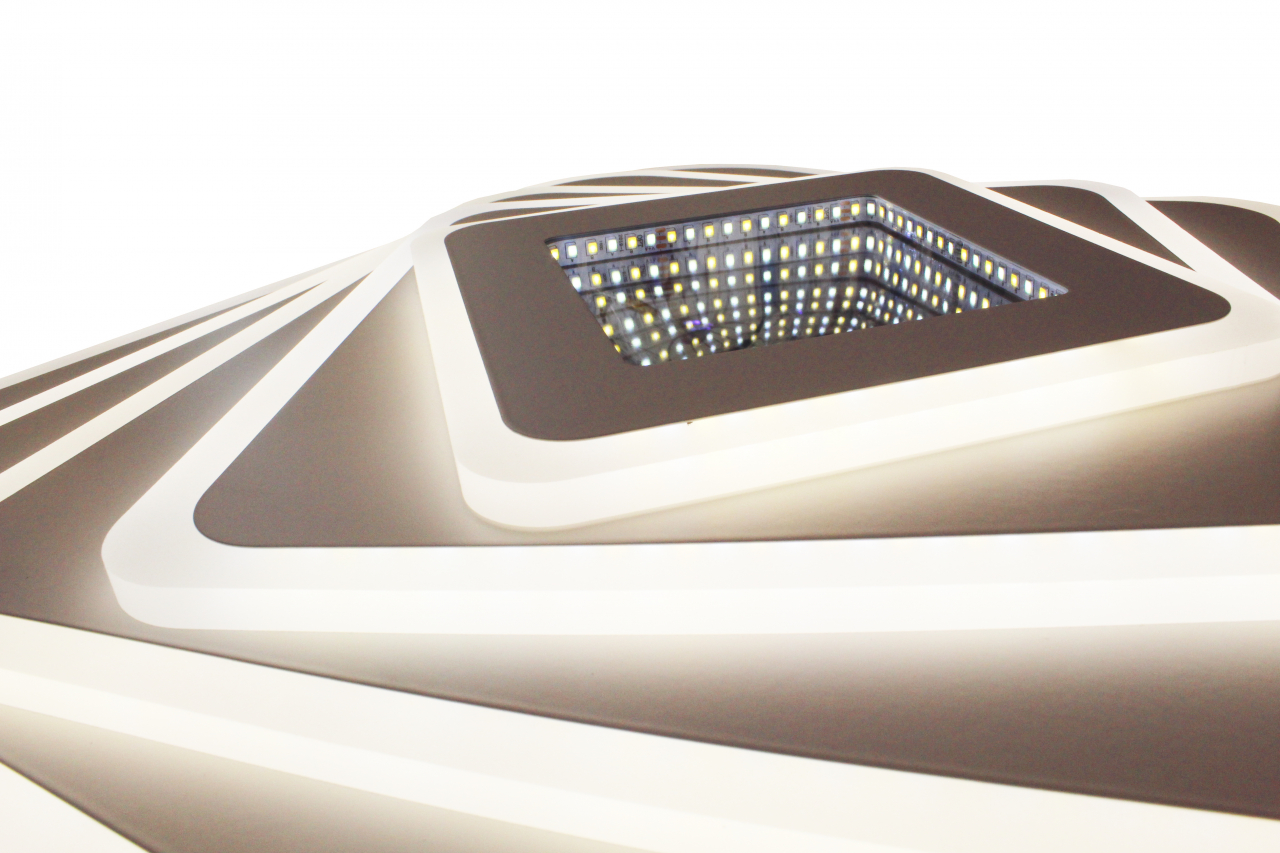 Lustra Led Design modern SLS - 3D, Aplicatie, Telecomanda, Intensitate reglabila 200w 7636 [4]