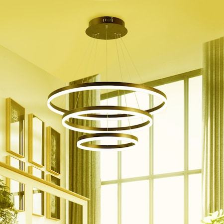 Lustra Led SLS - Design modern, Inaltime Reglabila, Telecomanda, 40x60x80 cm, 5512 [2]