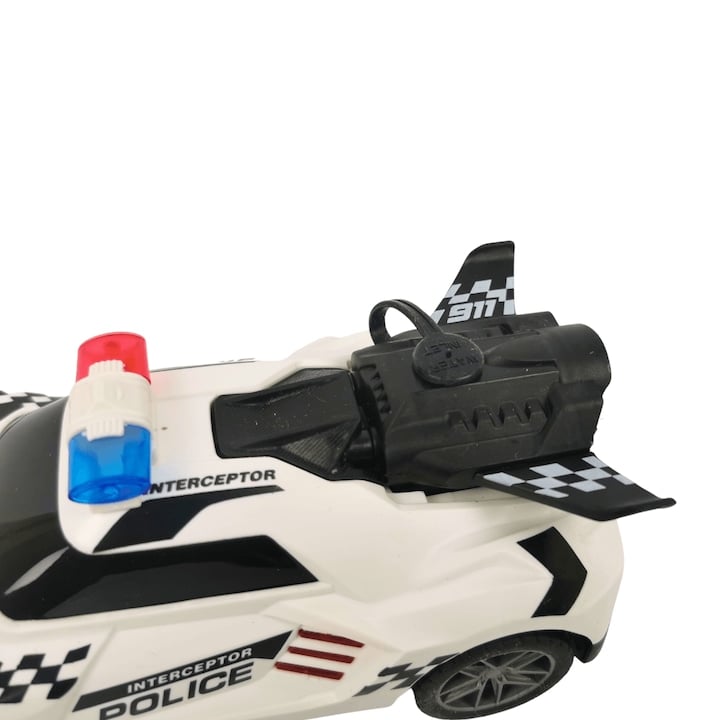 Masina de politie cu telecomanda, KMRC, Plastic, cu lumini, 6+, Multicolor [5]