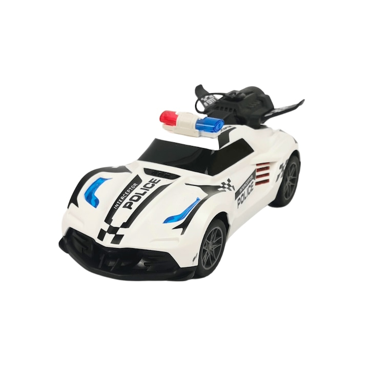 Masina de politie cu telecomanda, KMRC, Plastic, cu lumini, 6+, Multicolor [2]