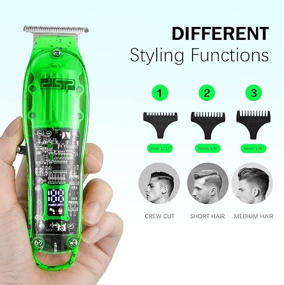 Masina de tuns Dsp Profesional 90479 model transparent Graffiti, 6.000 RPM, Incarcare Usb [5]