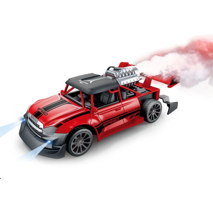 Masina R/C 4 directii, Muscle Car, cu Fum si Acumulator, 18cm, Rosie, - xStoc [2]