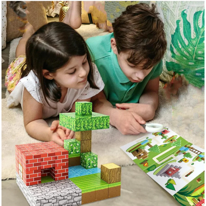 Minecube Inteligent Cuburi Magnetice de Constructie Craft, 80 buc [4]