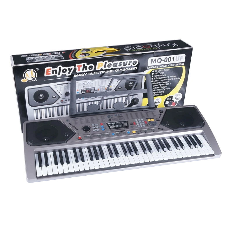 Orga electronica MQ-001UF, USB, 61 clape, 100 timbre, functie MP3, radio FM, reglaj ritm, microfon inclus [3]