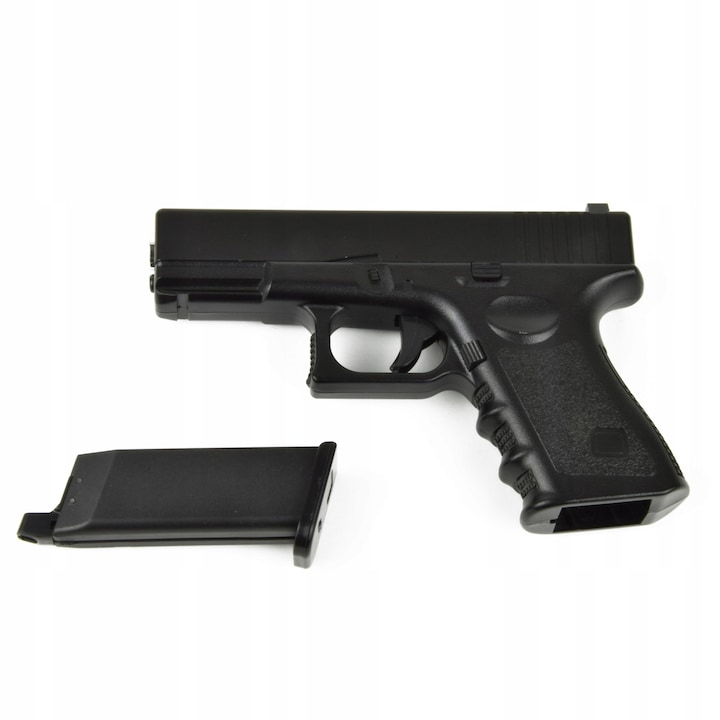 Pistol Airsoft metalic de jucarie, Replica, 6 mm, Metal/ABS, Negru C7 [3]