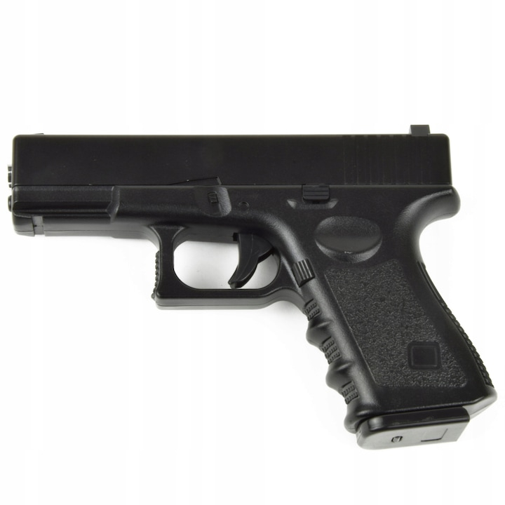 Pistol Airsoft metalic de jucarie, Replica, 6 mm, Metal/ABS, Negru C7 [2]