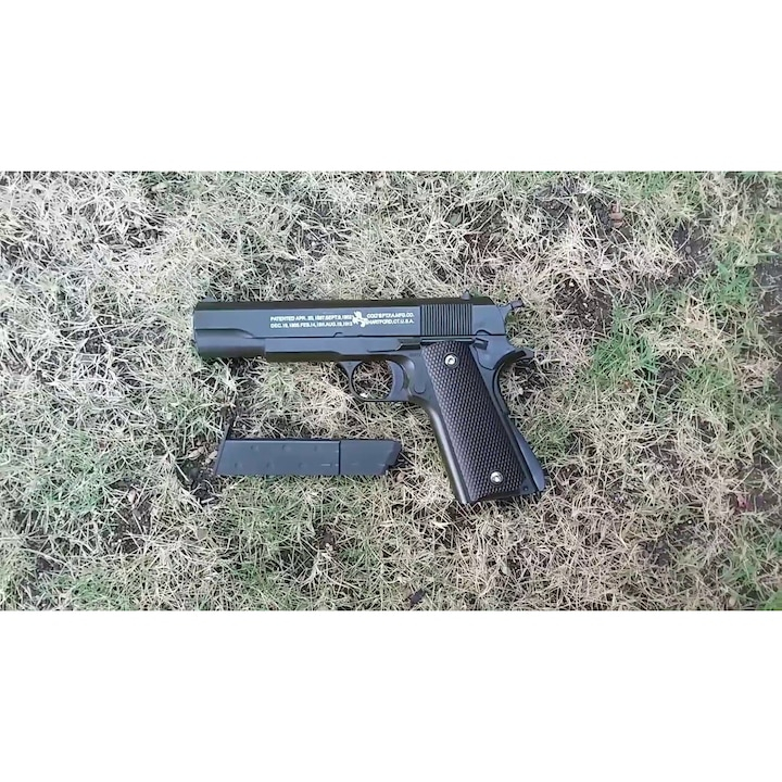 Pistol Airsoft Metalic  K32, Negru Calibru 6mm 200 Bile Profesionale [5]