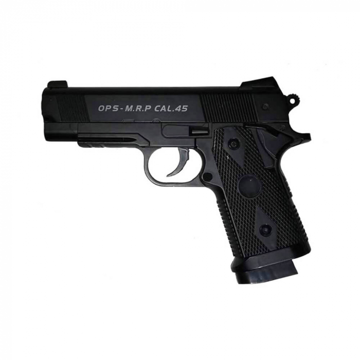 Pistol de jucarie cu aer comprimat c9 + 200 bile, Metal, Negru, [3]